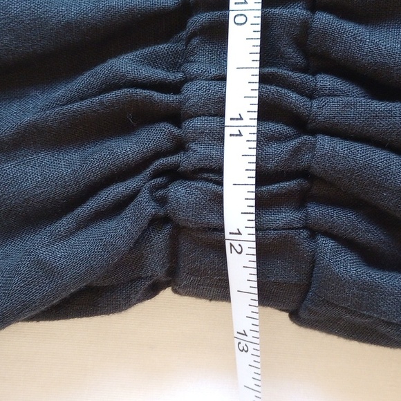 NWT $88 Everlane The Linen Open Back Dress 0 Tiered Black - Picture 9 of 10